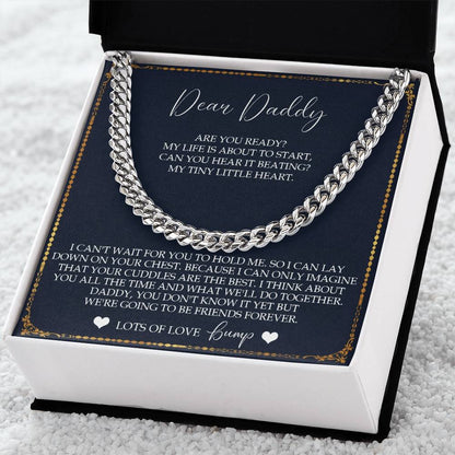 Daddy To Be Keepsake Gift From Baby Bump Gift For New Dad From Baby  Father's Day Gift Pregnancy Reveal Daddy To Be To Cuban Link Chain
