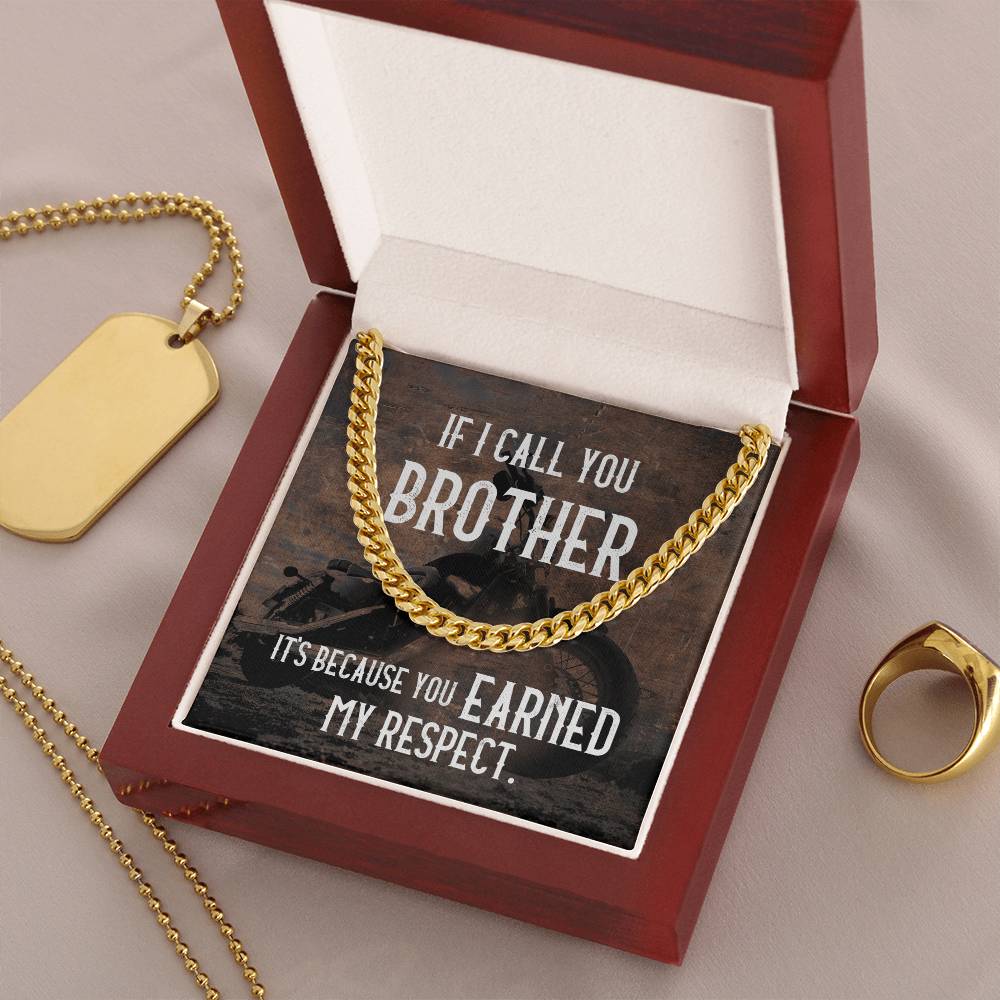 Cuban Chain Necklace For Men Gift For Fellow Biker Motorcycle Rider Gift Necklace Cuban Link Chain Necklace