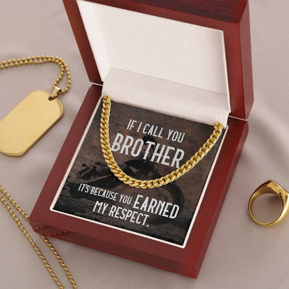 Cuban Chain Necklace For Men Gift For Fellow Biker Motorcycle Rider Gift Necklace Cuban Link Chain Necklace