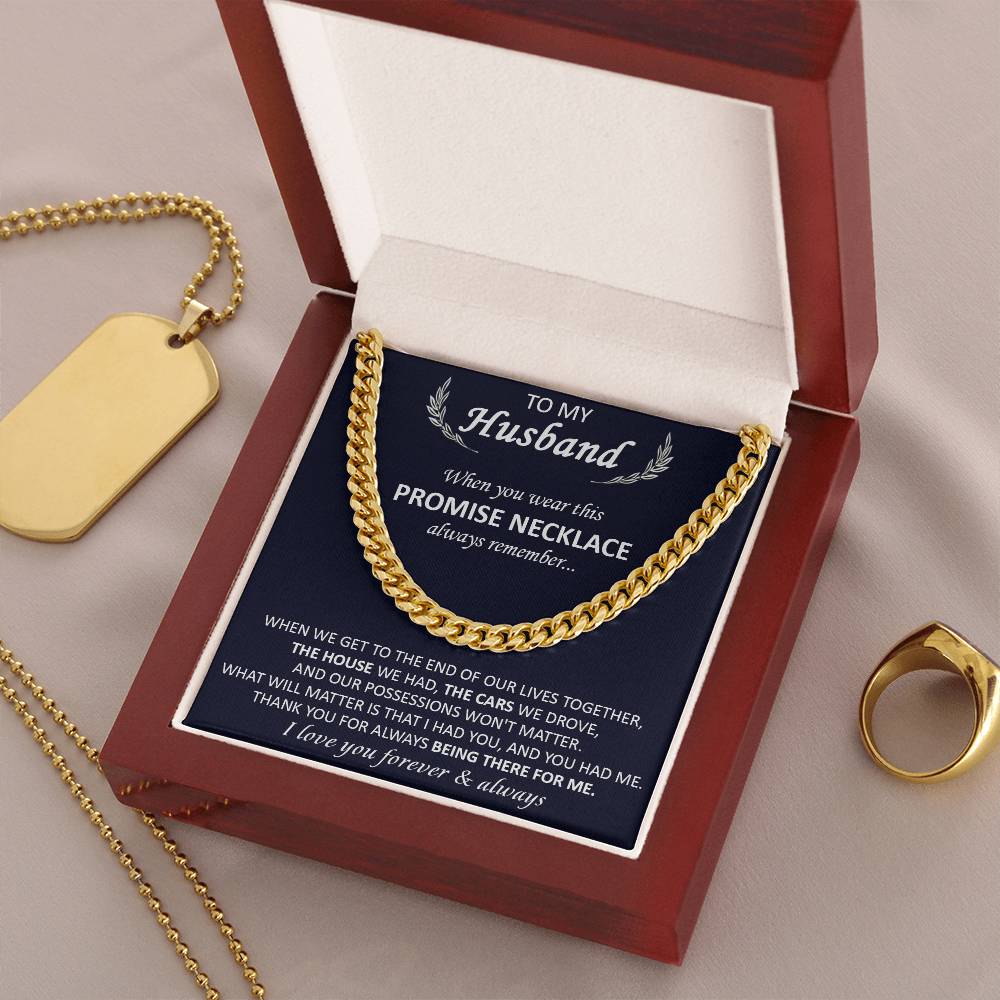 Gift For Husband - Be There - Cuban Cuban Link Chain