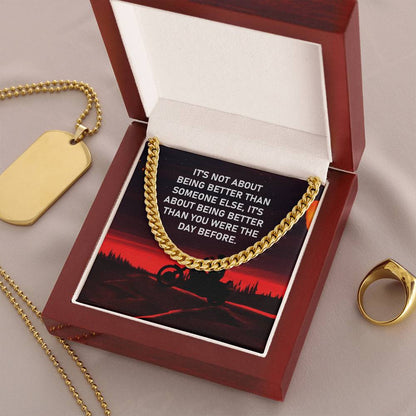 Gift For Bike  - Cuban Link Chain Necklace - Trending Now