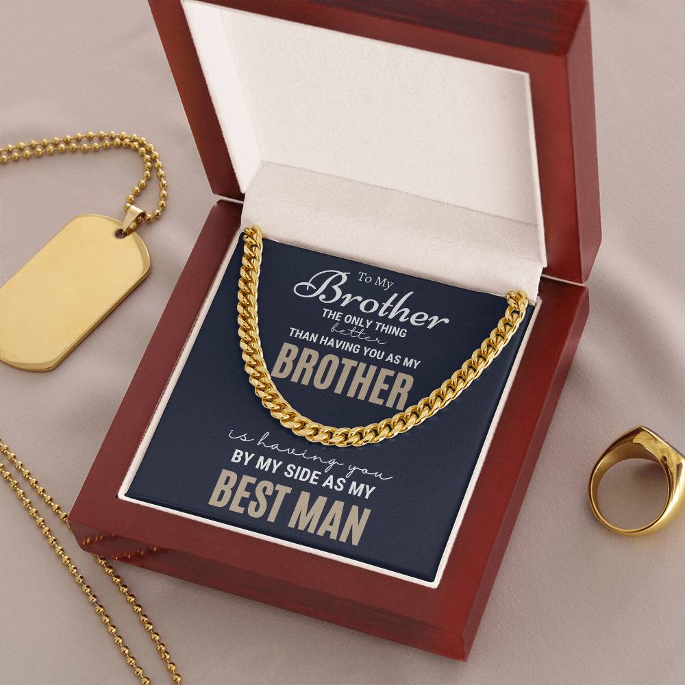 Best Man Gift Wedding Gift For Brother Brother Best Man Gift Best Man Gifts Ideas For Brother Groomsman Wedding Gift F Cuban Link Chain