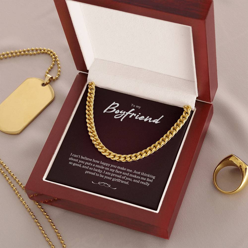 Beautiful Boyfriend Necklace Gift Cuban Link Chain