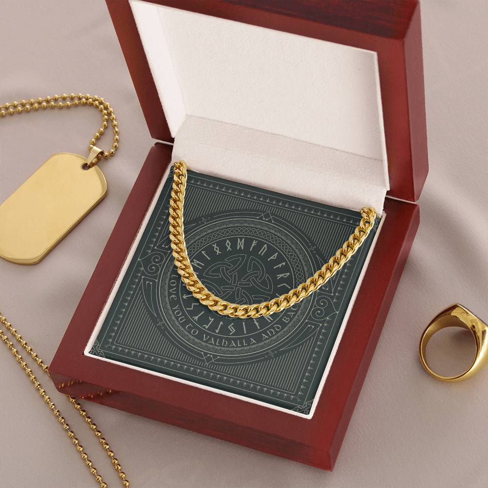 Gift For Boyfriend  Husband Vikings Gift For Him Gift For Him Unique Cuban Link Chain