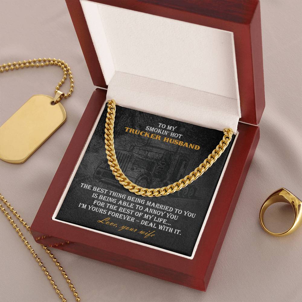 Trucker Heavy Durable Cuban Chain Mens Necklace Cuban Link Chain