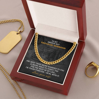 Trucker Heavy Durable Cuban Chain Mens Necklace Cuban Link Chain