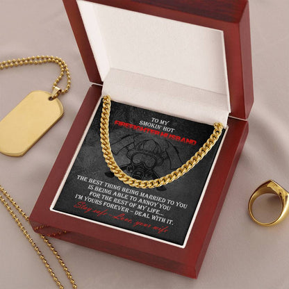 Firefighter Heavy Durable Cuban Chain Necklace Cuban Link Chain