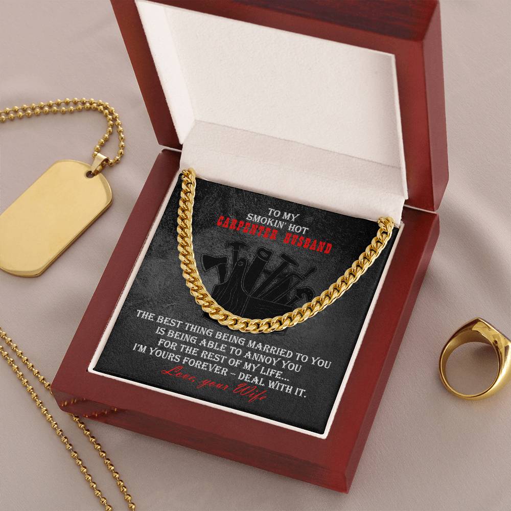 Carpenter Heavy Durable Cuban Chain Mens Necklace Cuban Link Chain