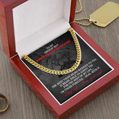Firefighter Heavy Durable Cuban Chain Necklace Cuban Link Chain