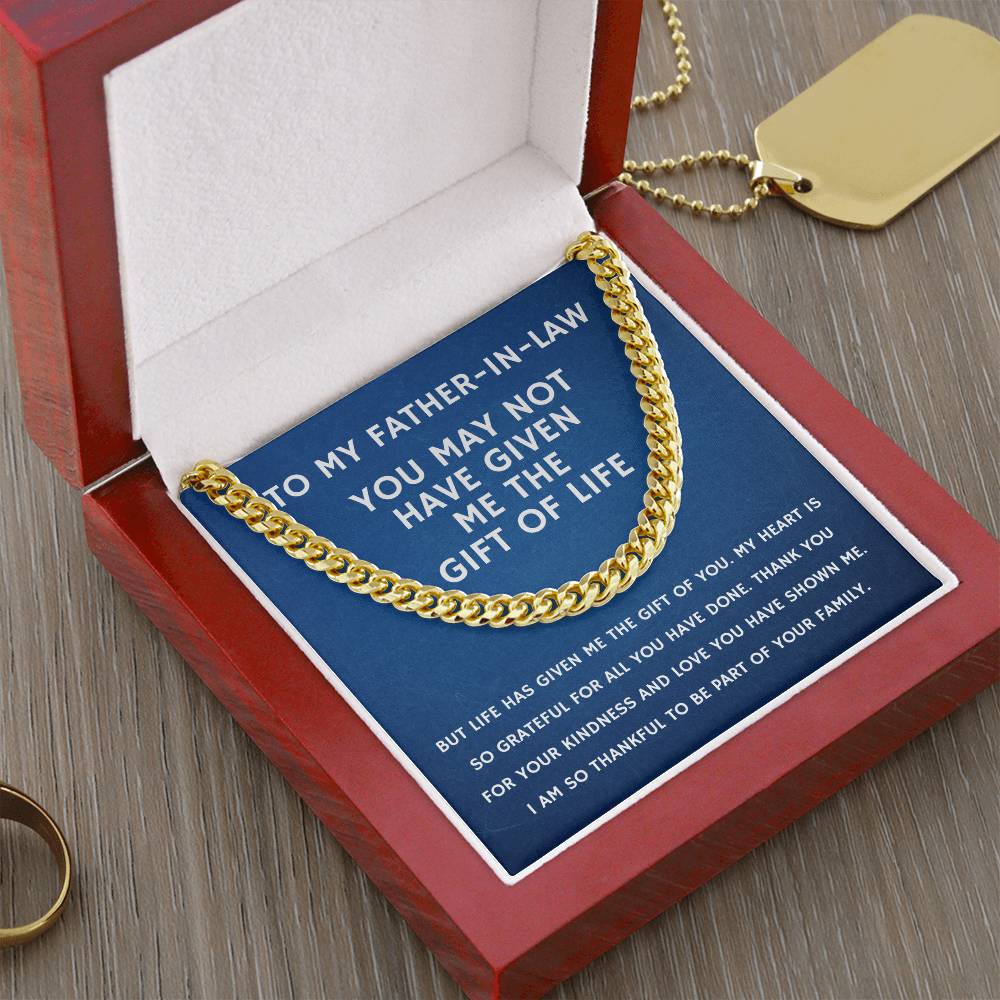Father In Law Gift From Daughter In Law Fathers Day Gift For Father In Law Christmas Gift For Boyfriend Dad Cuban Link Chain