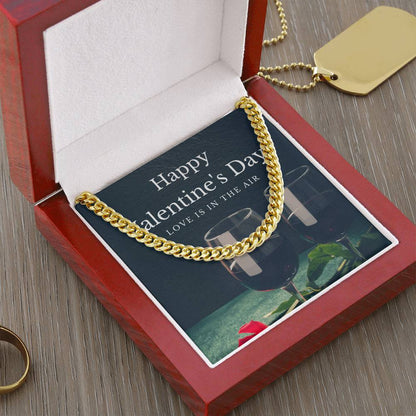 Cuban Link Chain Necklace Love Is In The Air