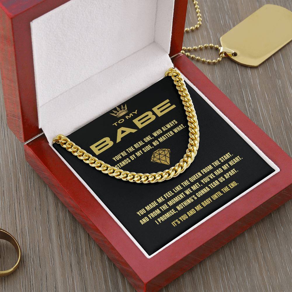 You And Me Until The End Cuban Link Chain Necklace For Him