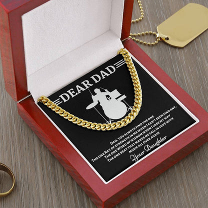 Drummer Dad Cuban Link Chain