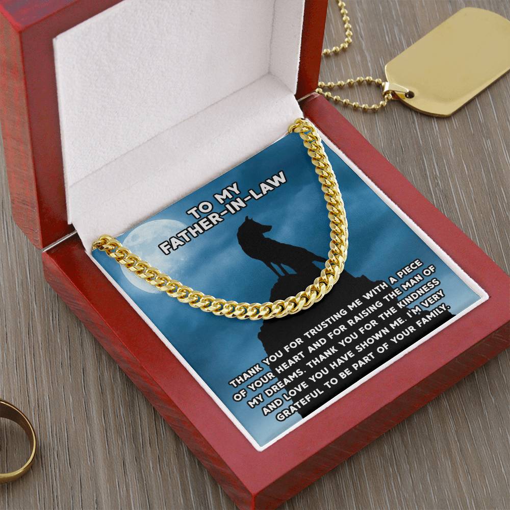 Father In Law Gift From Daughter In Law Fathers Day Gift For Father In Law Christmas Gift For Boyfriend Dad Cuban Link Chain