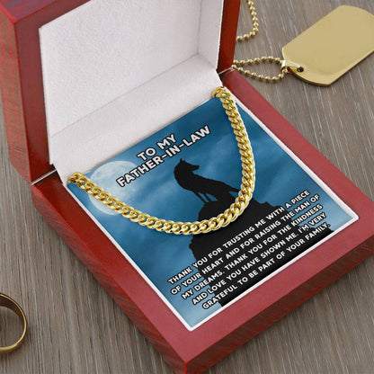 Father In Law Gift From Daughter In Law Fathers Day Gift For Father In Law Christmas Gift For Boyfriend Dad Cuban Link Chain