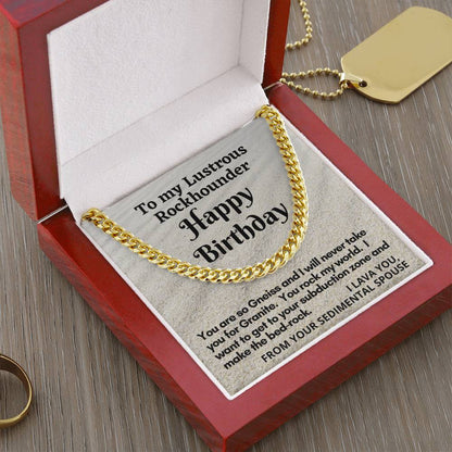 Cuban Link Chain Gift For Rockhounder Husband