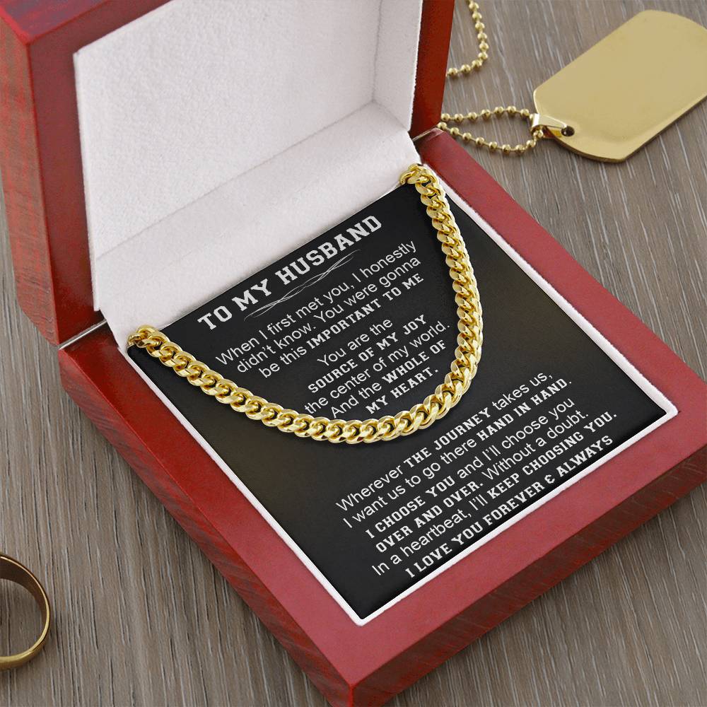 Gift For Husband - Over And Over - Cuban Link Cuban Link Chain