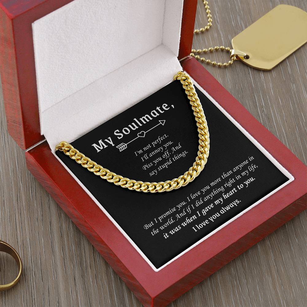 Valentine's Gift For Boyfriend - I Love You More Than Anyone In The World Cuban Link Chain