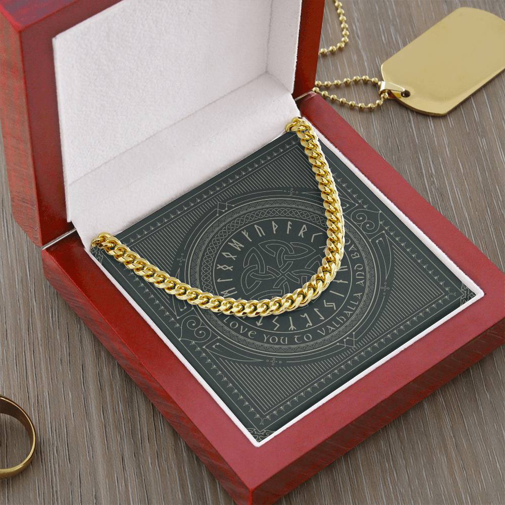 Gift For Boyfriend  Husband Vikings Gift For Him Gift For Him Unique Cuban Link Chain