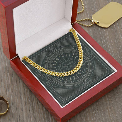 Gift For Boyfriend  Husband Vikings Gift For Him Gift For Him Unique Cuban Link Chain