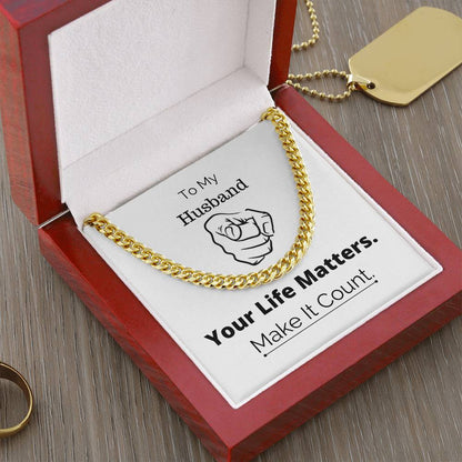 Gift For Husband You Matter All Lives Matter Police Lives Matter Motivational Quotes Christian Gifts Sentimental Gift Cuban Link Chain