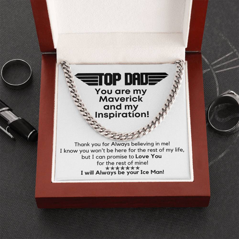 Top Dad - My Maverick! Link Chain Gift Cuban Link Chain