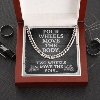 Cuban Chain Link Necklace For Men Motorcycle Enthusiast Gift Birthday Gift Necklace For Husband Boyfriend Son Cuban Link Chain