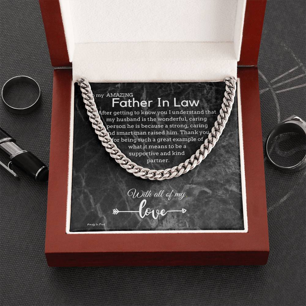 Father In Law Gift From Daughter In Law Father's Day Gift Birthday Gift For Father In Law Link Chain For Husband's Dad Cuban Link Chain