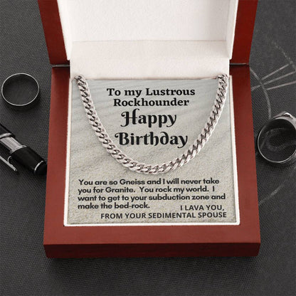 Cuban Link Chain Gift For Rockhounder Husband