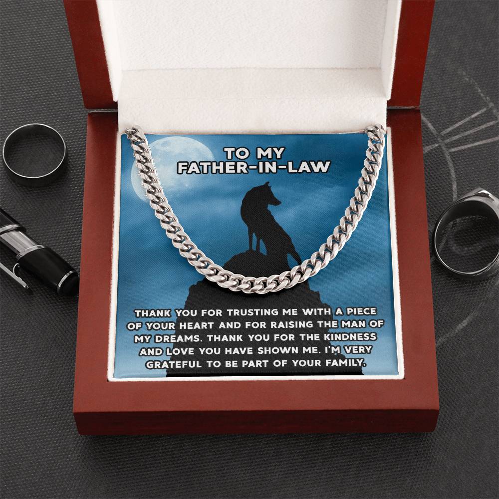 Father In Law Gift From Daughter In Law Fathers Day Gift For Father In Law Christmas Gift For Boyfriend Dad Cuban Link Chain