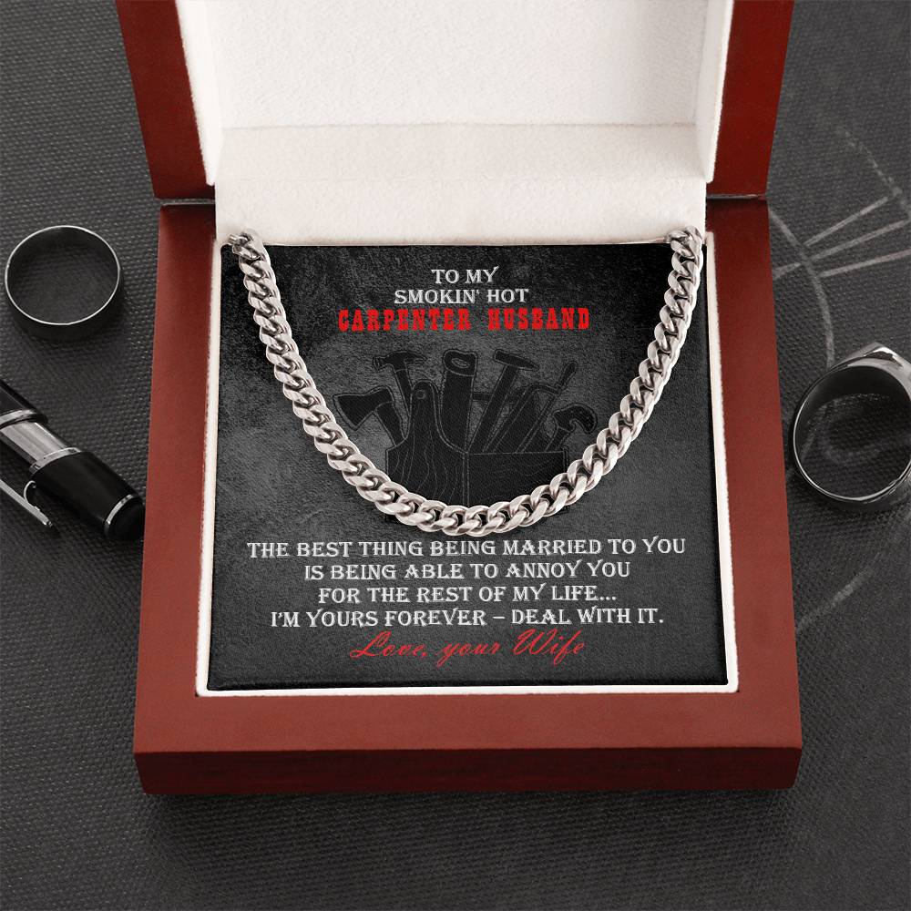 Carpenter Heavy Durable Cuban Chain Mens Necklace Cuban Link Chain