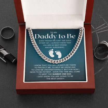 Daddy To Be Cuban Chain Necklace Daddy Necklace Fathers Day Gift Dad To Be Birthday Cuban Link Chain