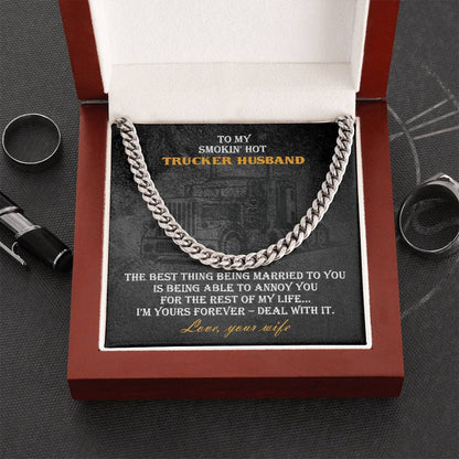 Trucker Heavy Durable Cuban Chain Mens Necklace Cuban Link Chain