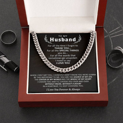 Gift For Husband - Special Things - Cuban Cuban Link Chain