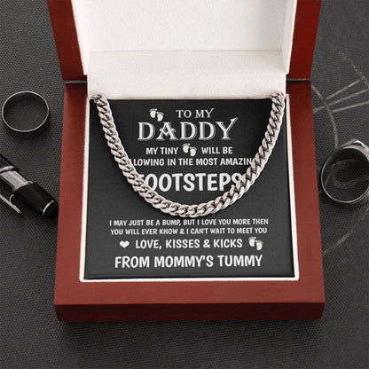 Cuban Link Chain-Daddy To Be Gift From Bump Dad To Be Birthday Gift New Dad Gift From Baby New Dad Gift From Wife Expe