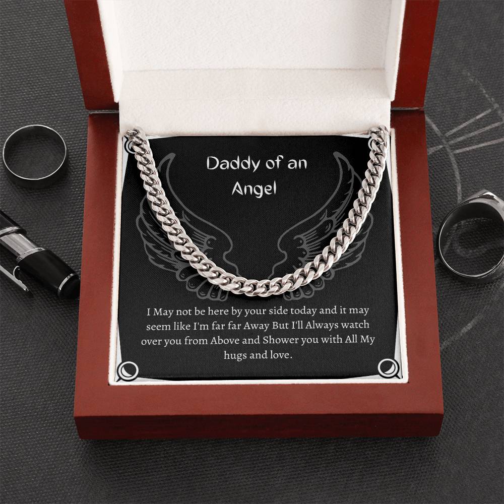 Daddy Of An Angel Cuban Link Chain