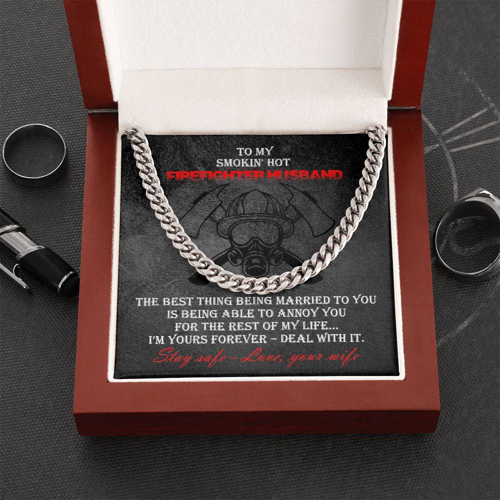 Firefighter Heavy Durable Cuban Chain Necklace Cuban Link Chain