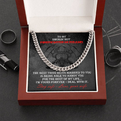 Firefighter Heavy Durable Cuban Chain Necklace Cuban Link Chain