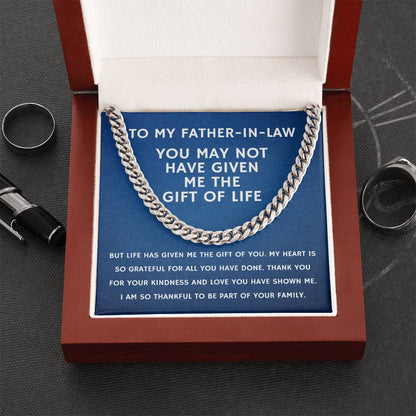Father In Law Gift From Daughter In Law Fathers Day Gift For Father In Law Christmas Gift For Boyfriend Dad Cuban Link Chain
