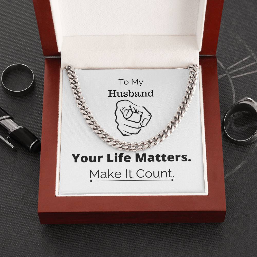 Gift For Husband You Matter All Lives Matter Police Lives Matter Motivational Quotes Christian Gifts Sentimental Gift Cuban Link Chain