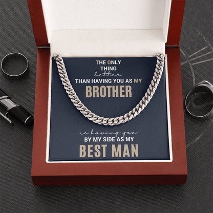 Best Man Gift Wedding Gift For Brother Brother Best Man Gift Best Man Gifts Ideas For Brother Groomsman Wedding Gift F Cuban Link Chain