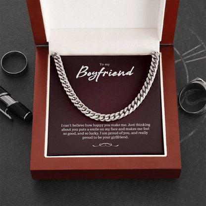 Beautiful Boyfriend Necklace Gift Cuban Link Chain
