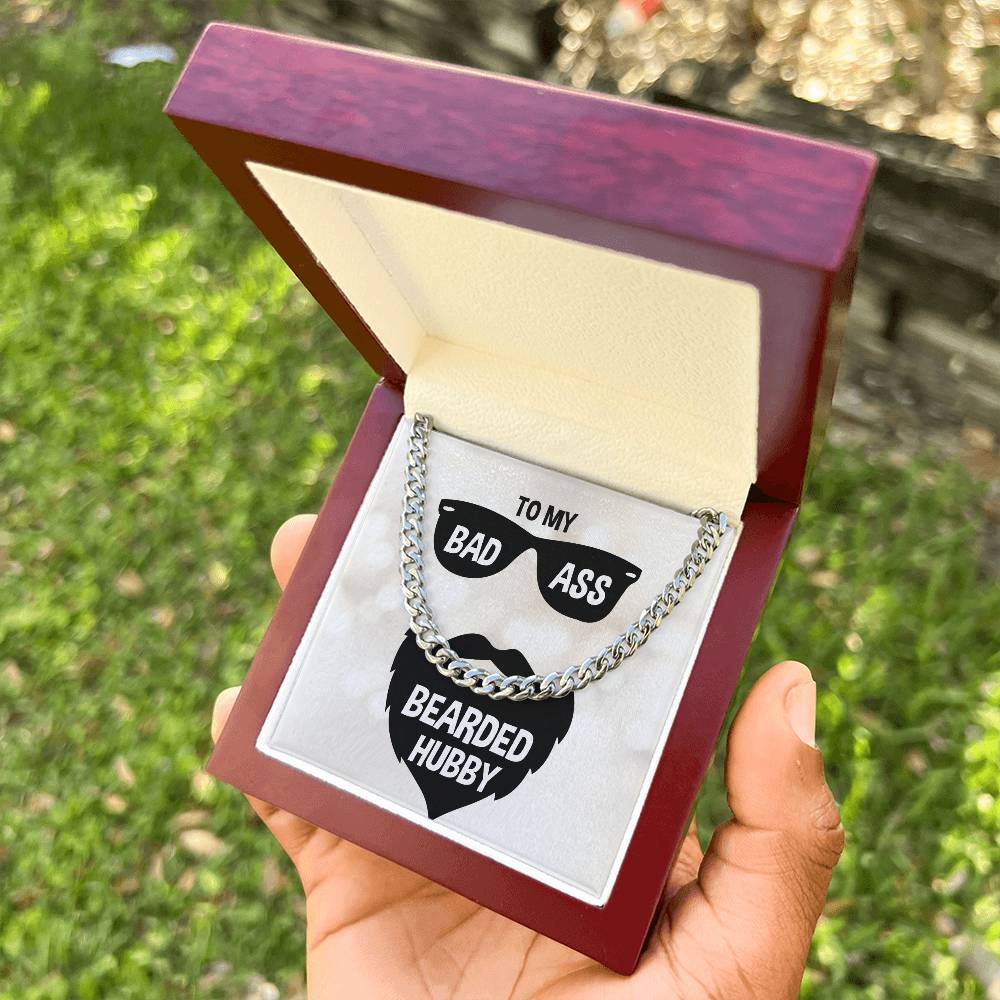 Cuban Link Chain Necklace - Gifts For Him  Gifts For Bearded Hubby Birthday Anniversary