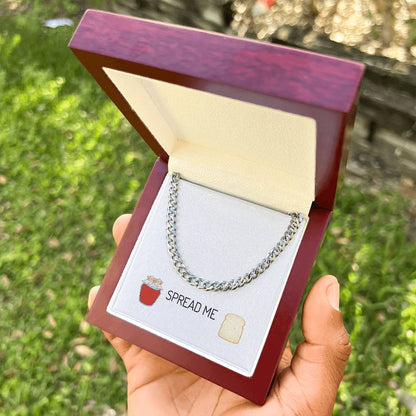 Chain Link Neckwear With Message Card & Luxury Gift Box Cuban Link Chain