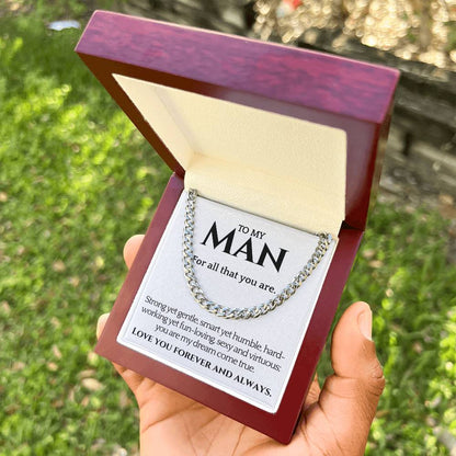 Cuban Chain Link Necklace Gift For Husband Or Fiance Cuban Link Chain