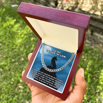 Father In Law Gift From Daughter In Law Fathers Day Gift For Father In Law Christmas Gift For Boyfriend Dad Cuban Link Chain
