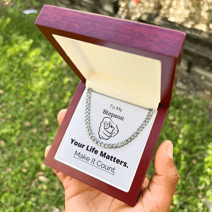 You Matter All Lives Matter Gift For Stepson Police Lives Matter Motivational Quotes Christian Gifts Sentimental Gift Cuban Link Chain