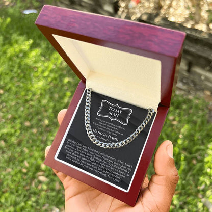 Valentines Day Gift For Him Chain Necklace Gift For Him Promise Necklace Gift To My Man Birthday Gift For Boyfriend An Cuban Link Chain
