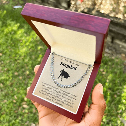 Fathers Day Gift For Stepdad. Stepdad Gift. Birthday Gift For Stepdad. I Love You Stepdad. Stepdad Gift On Fathers Day Cuban Link Chain