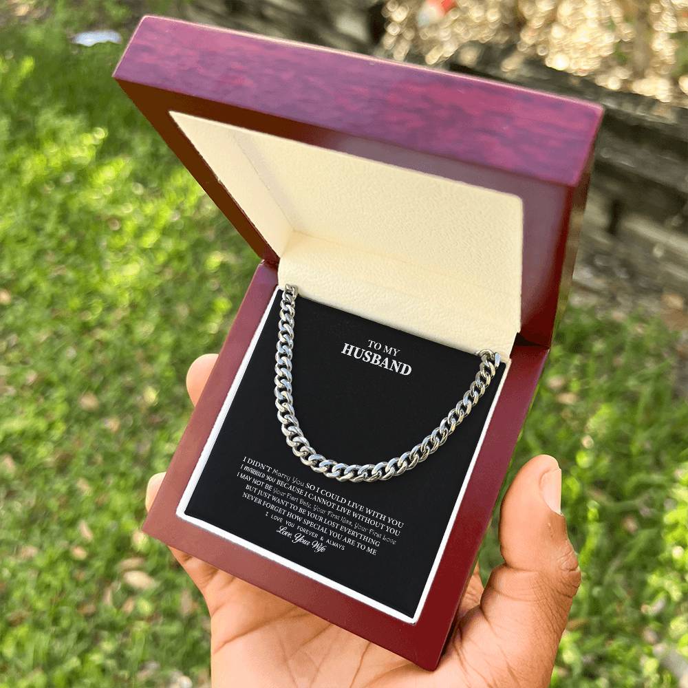 Cuban Link Chain For Husband. Chain Necklace Anniversary Gift For Husband Birthday Gift For Man Gift For Men Chain For